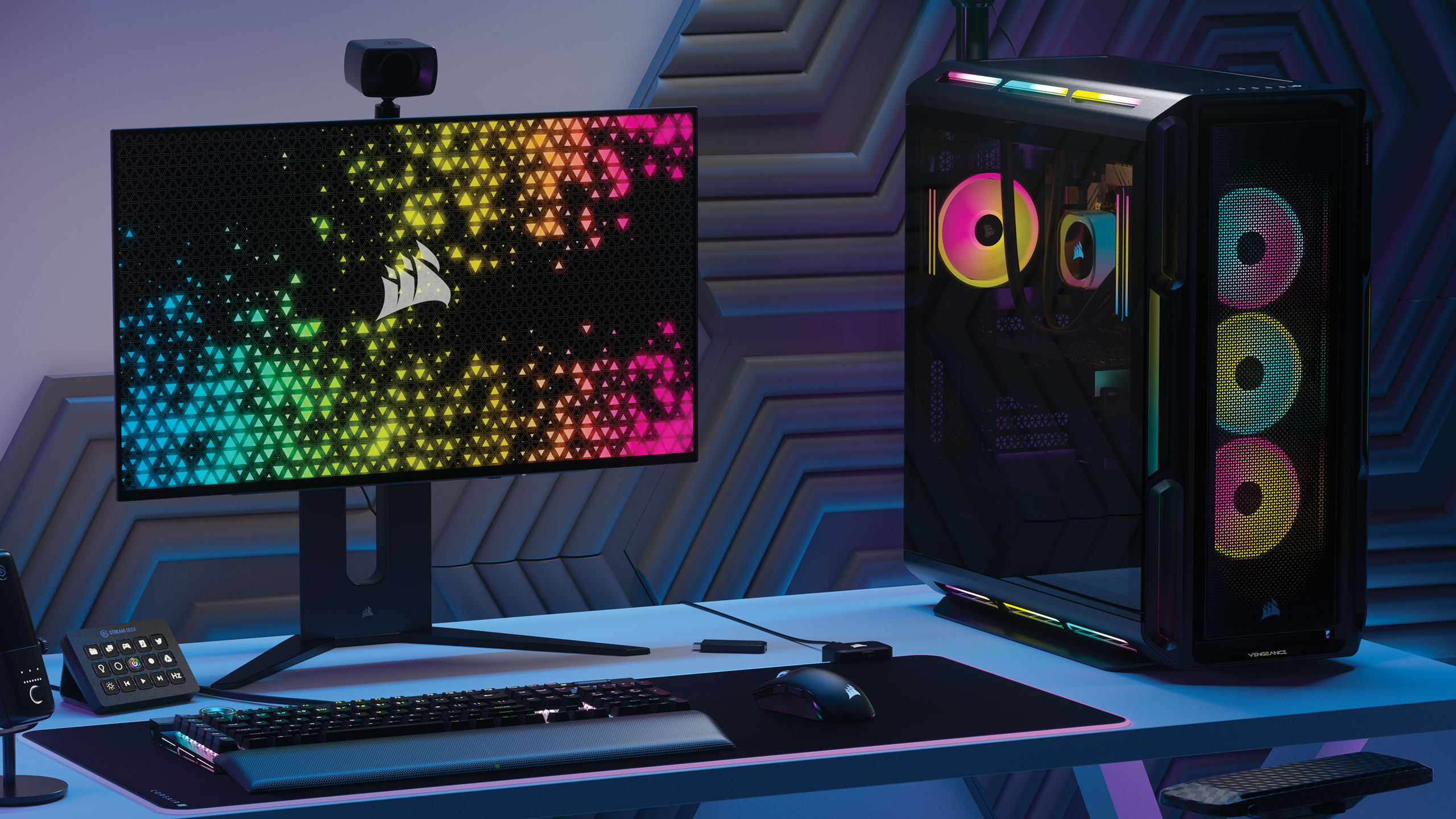 VENGEACE i8200 iCUE LINK Edition Gaming PC: Intel Core i9-14900KF, GeForce RTX 4080 Super, 64GB DDR5, 6TB (2TB/4TB) NVMe SSD, Win 11 Home VENGEACE i8200 iCUE LINK Edition Gaming PC: Intel Core i9-14900KF, GeForce RTX 4080 Super, 64GB DDR5, 6TB (2TB/4TB) NVMe SSD, Win 11 Home