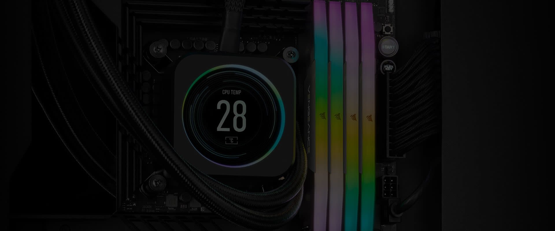 VENGEANCE® RGB 32GB (2x16GB) DDR5 DRAM 6000MT/s C30 AMD EXPO