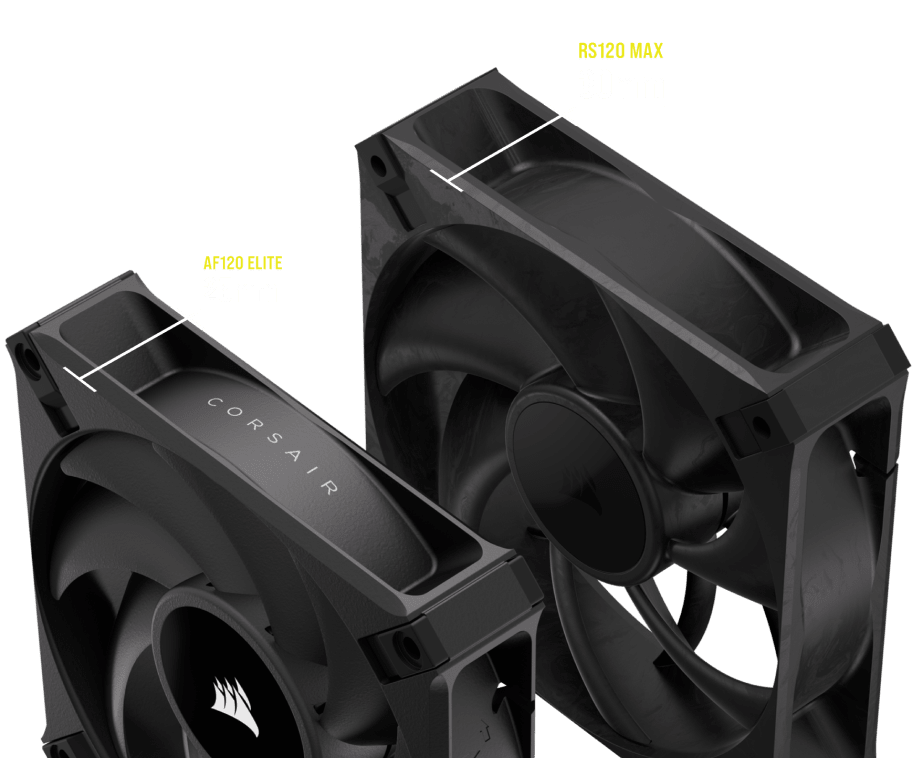 RS120 MAX 120mm PWM 厚型ファン - トリプルパック