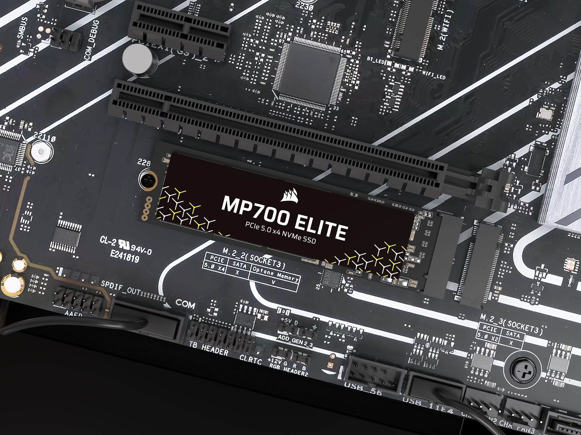 Corsair　MP700 CSSD-F2000GBMP700R2 MP700 PRO SE with Air Cooler 2TB PCIe 5.0 x4 NVMe M.2 SSD