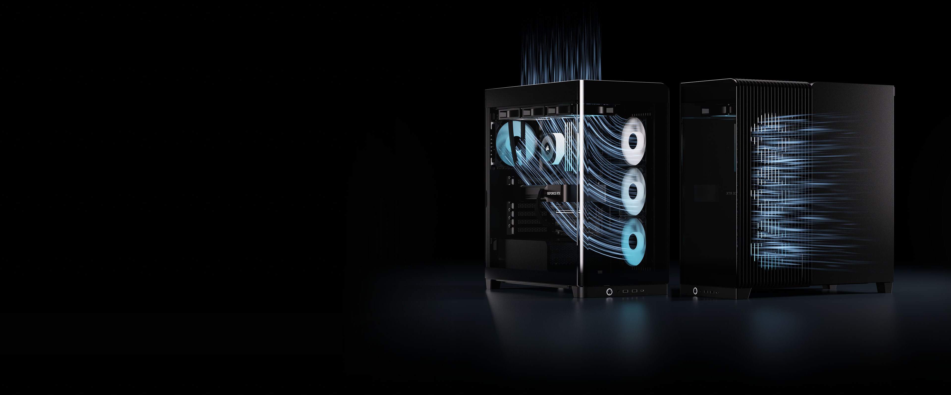 Boîtier PC Corsair Frame 4500X - Moyen-Tour Verre Panoramique - 3 Ventilateurs ARGB - Support 2 Radiateurs 360mm - Noir