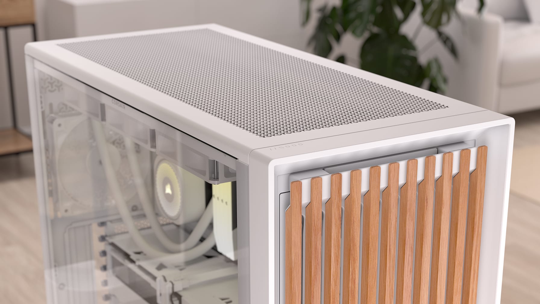 FRAME 5000D WOOD RS Modular Mid-Tower PC Case - White/Oak