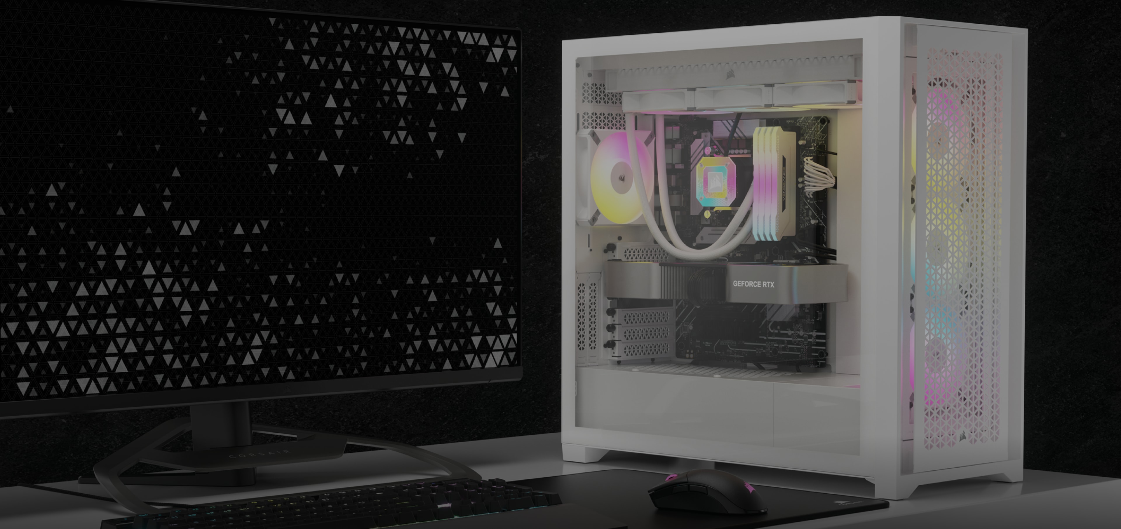 5000D CORE AIRFLOW ミッドタワー ATX PC ケース — ホワイト