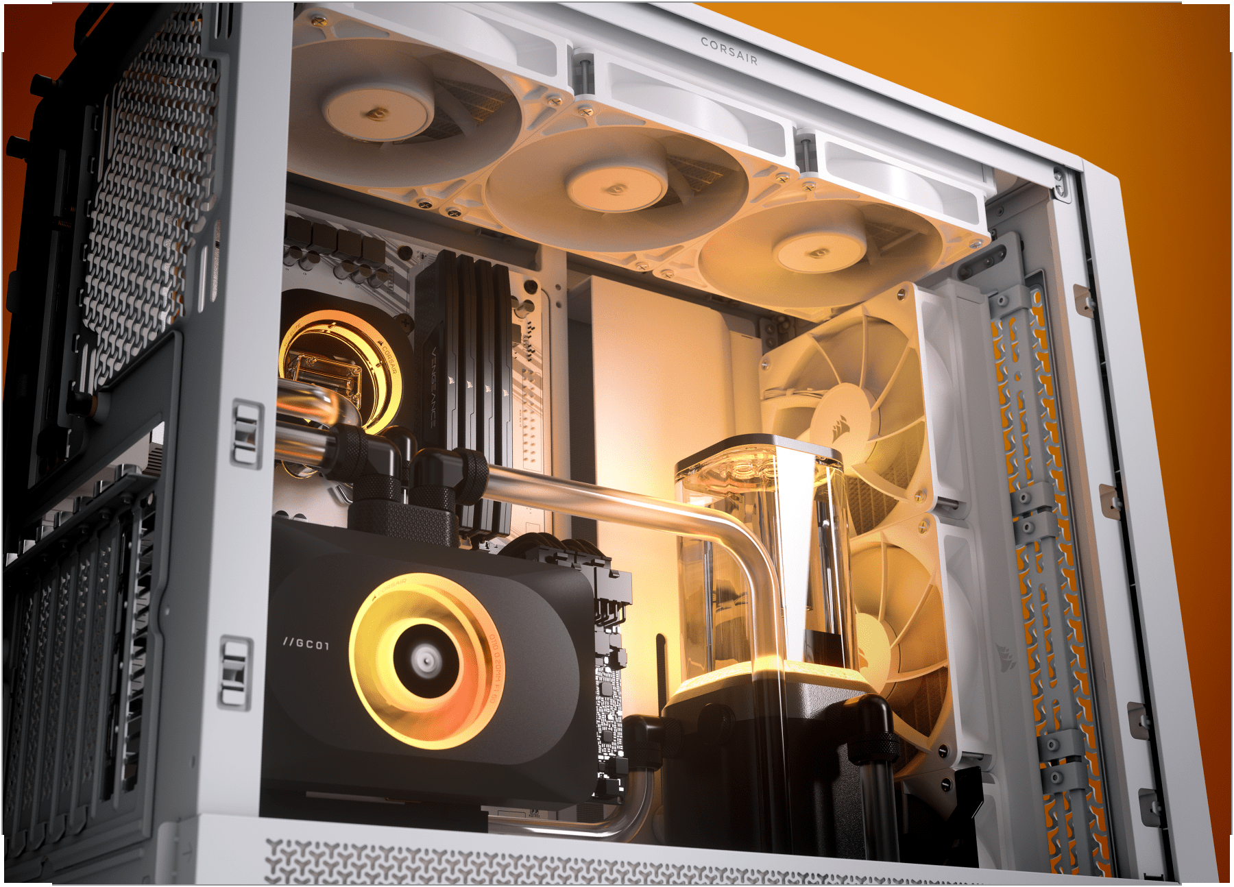 FRAME 4000D RS モジュール式ミッドタワー PC ケース - ホワイト