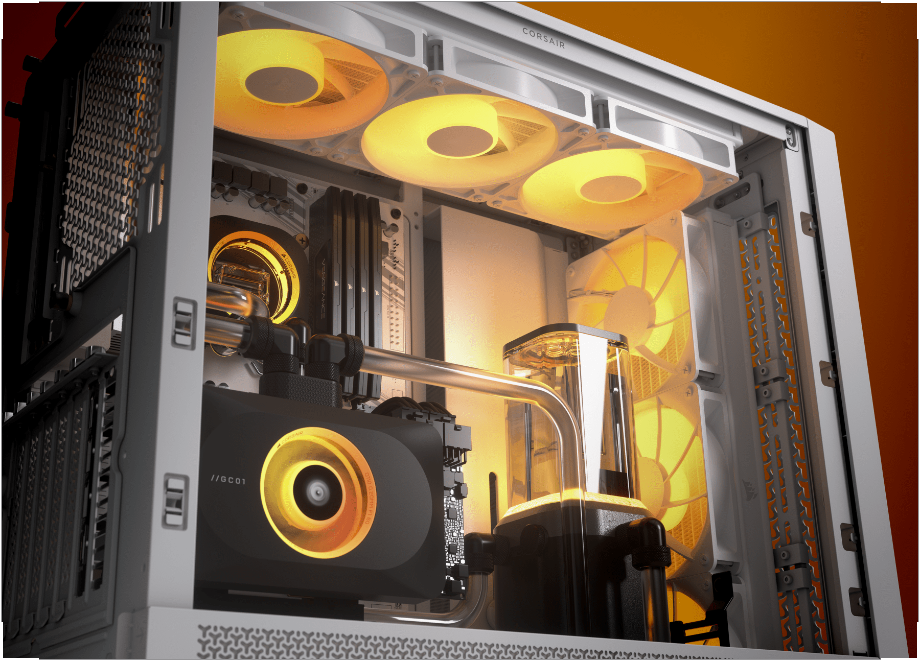 FRAME 4000D RS ARGB モジュール式ミッドタワー PC ケース - ホワイト