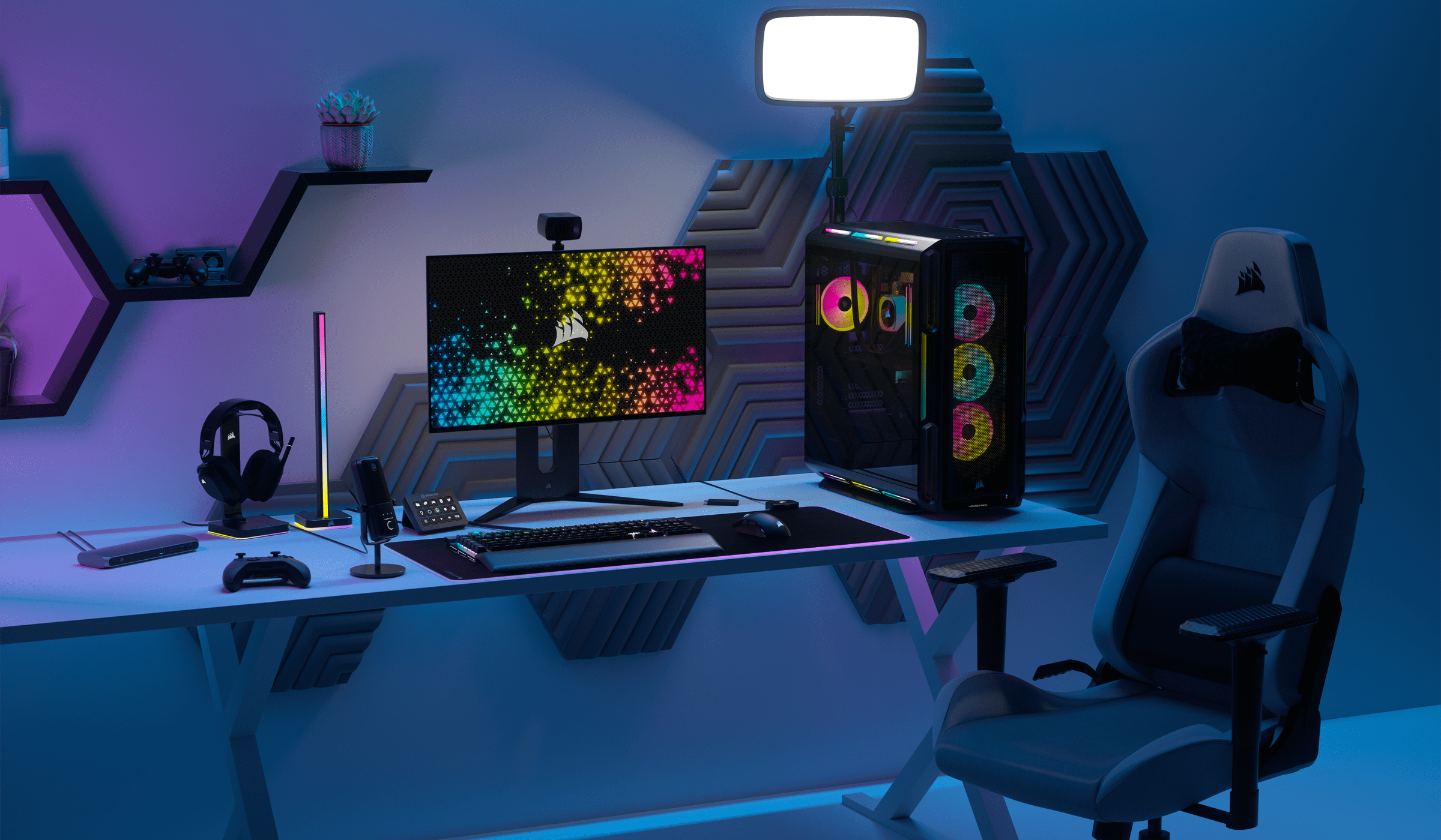 VENGEANCE a8200 Gaming PC: AMD Ryzen 9 9900X, GeForce RTX 5080