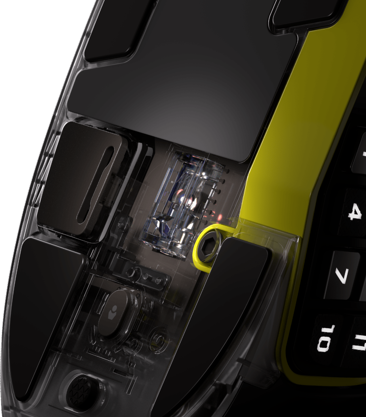 SCIMITAR ELITE WIRELESS SE MMO ゲーミングマウス – ブラック＆イエロー