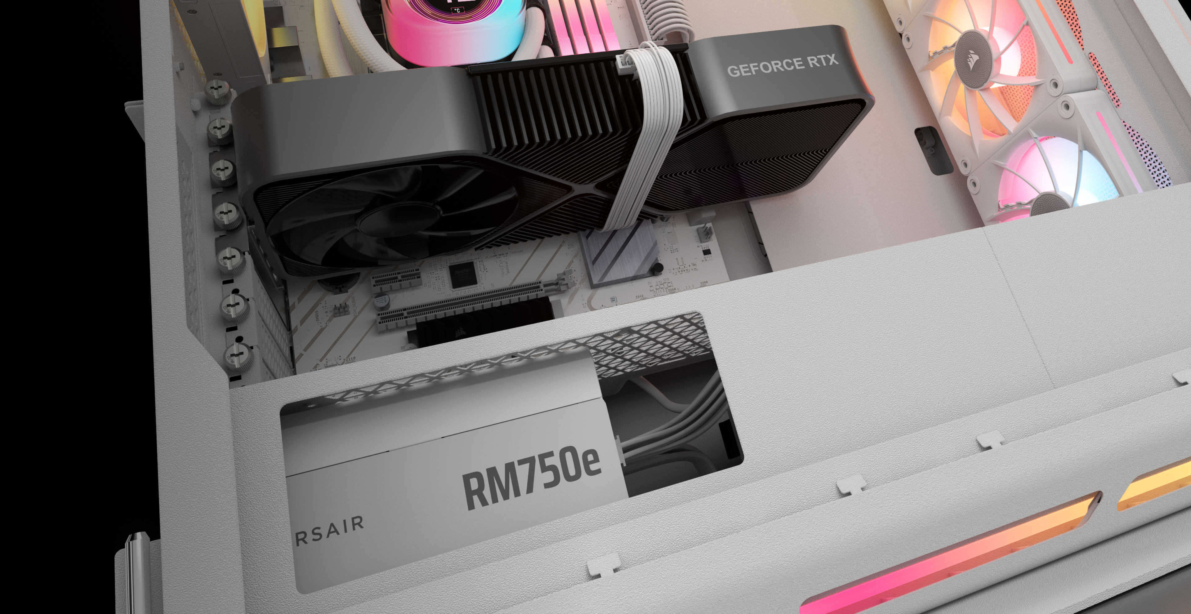 RMe シリーズ RM750e - 完全モジュール式低ノイズ ATX 電源 - ホワイト
