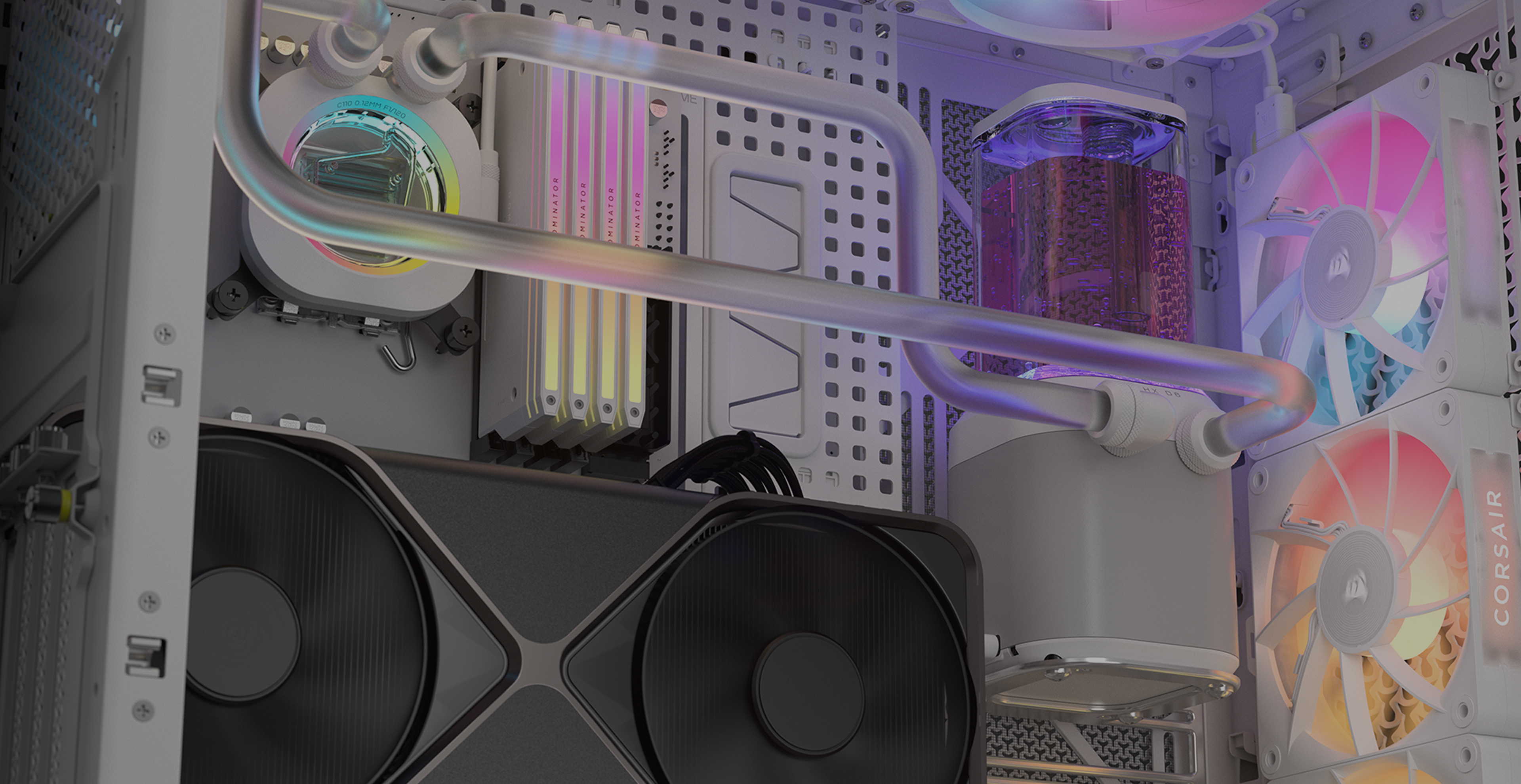 HYDRO X SERIES iCUE LINK XH505i RX 360 RGB Custom Cooling Kit - White
