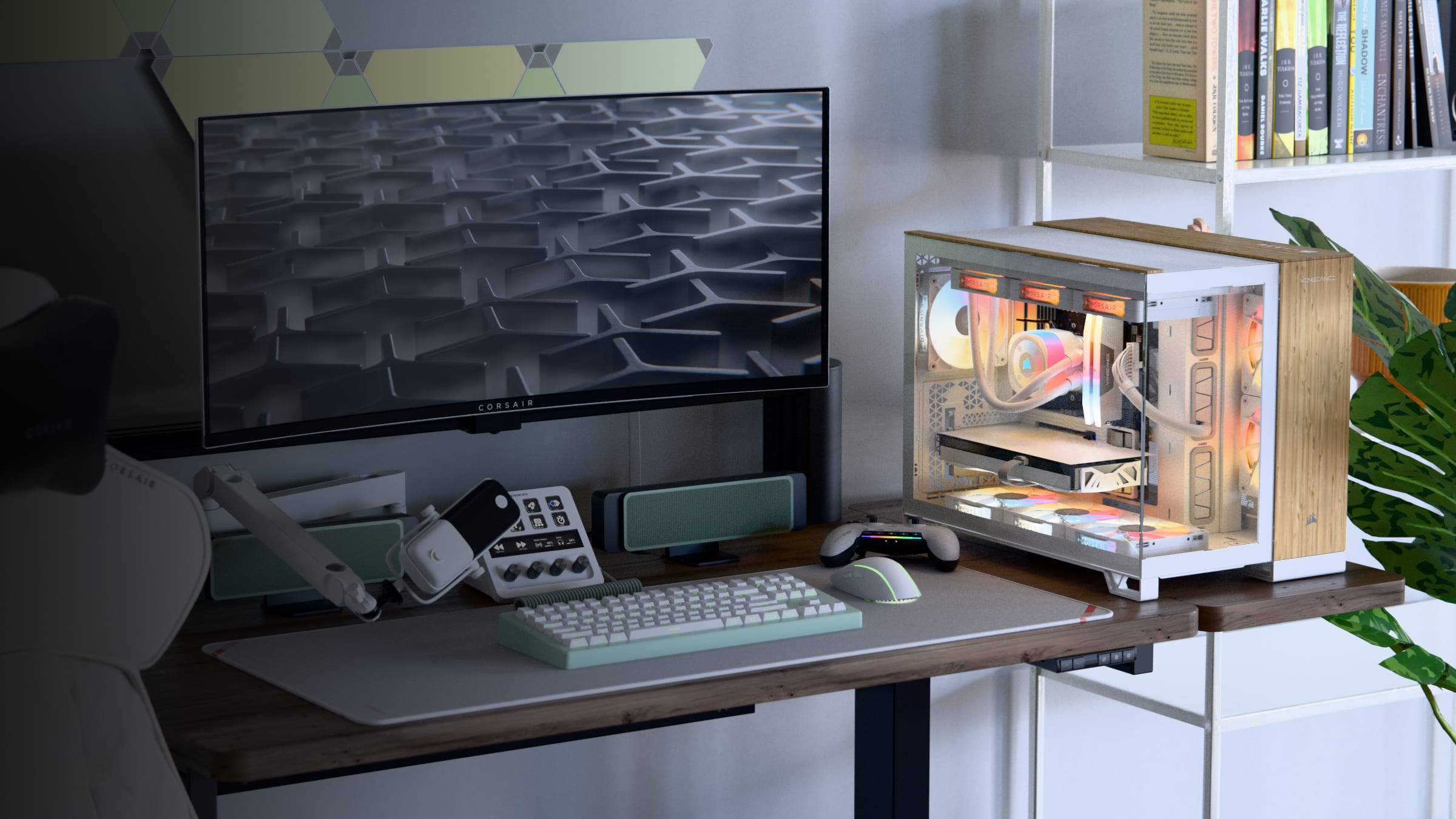 VENGEANCE a5100 Gaming PC - Wood Bright: AMD Ryzen 7 9800X3D