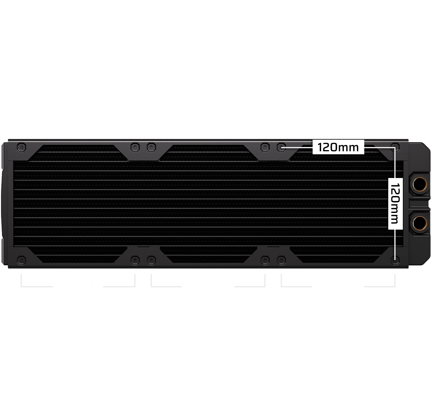 CORSAIR XR 7 360mm 水冷ラジエーター Hydro X Series XR7 360 V2 Custom Cooling Radiator