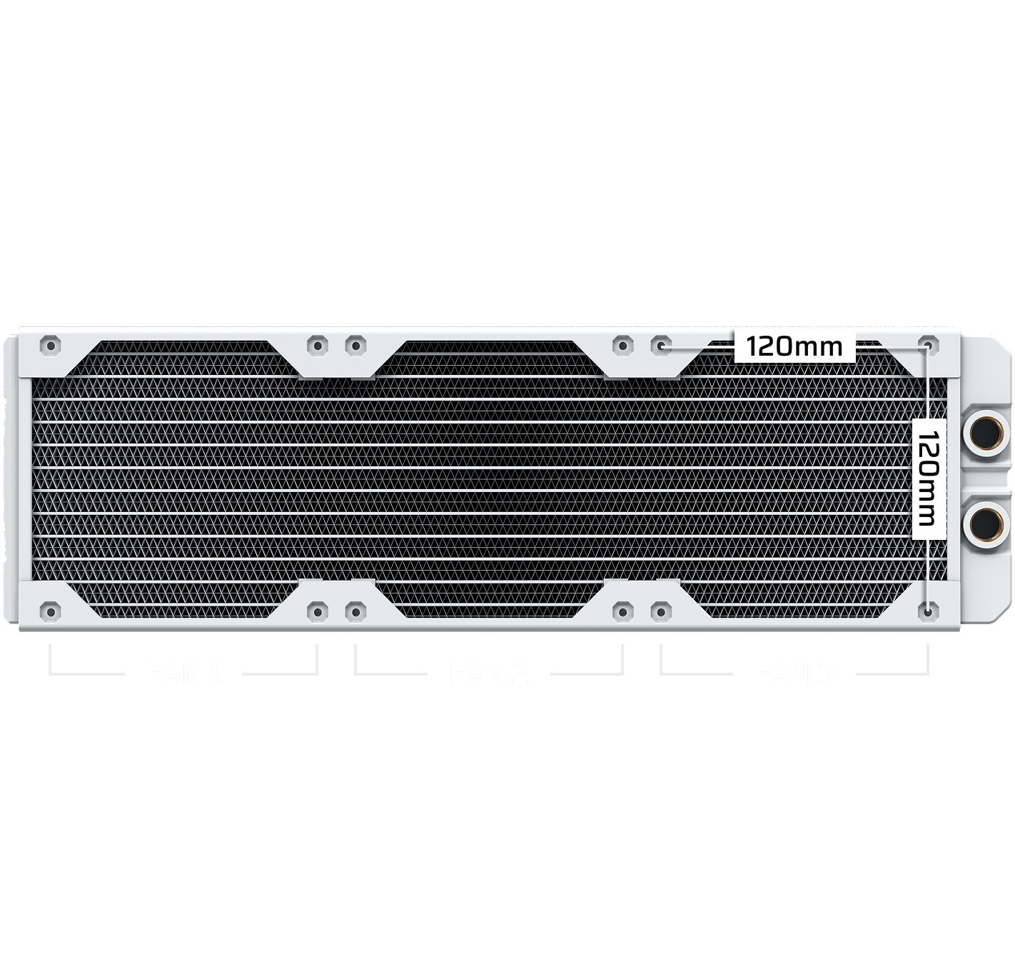 Hydro X Series XR5 360 V2 Custom Cooling Radiator - White