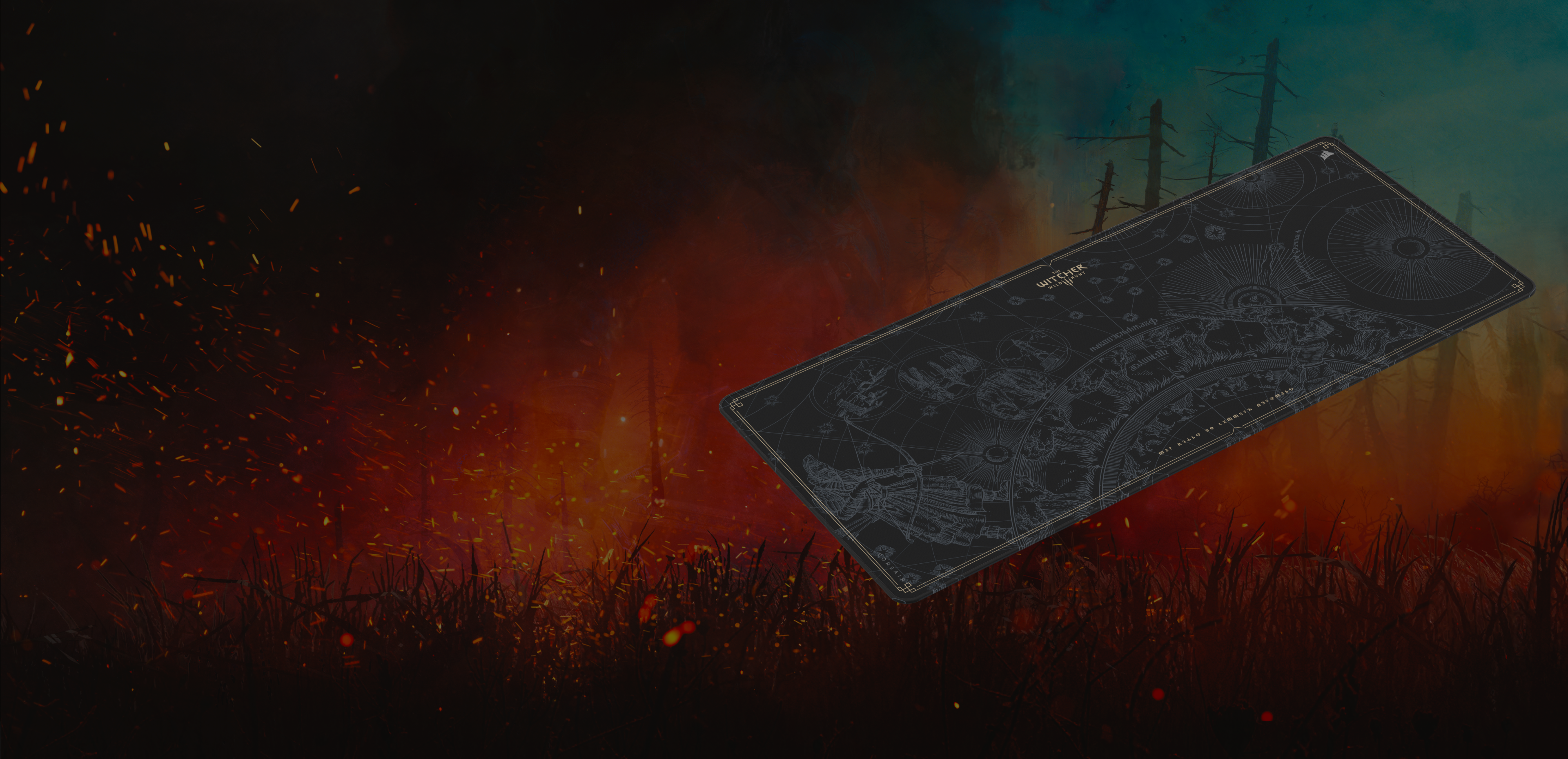 MM300 2XL Anti-Fray Cloth Gaming Mouse Pad - Witcher 3: Wild