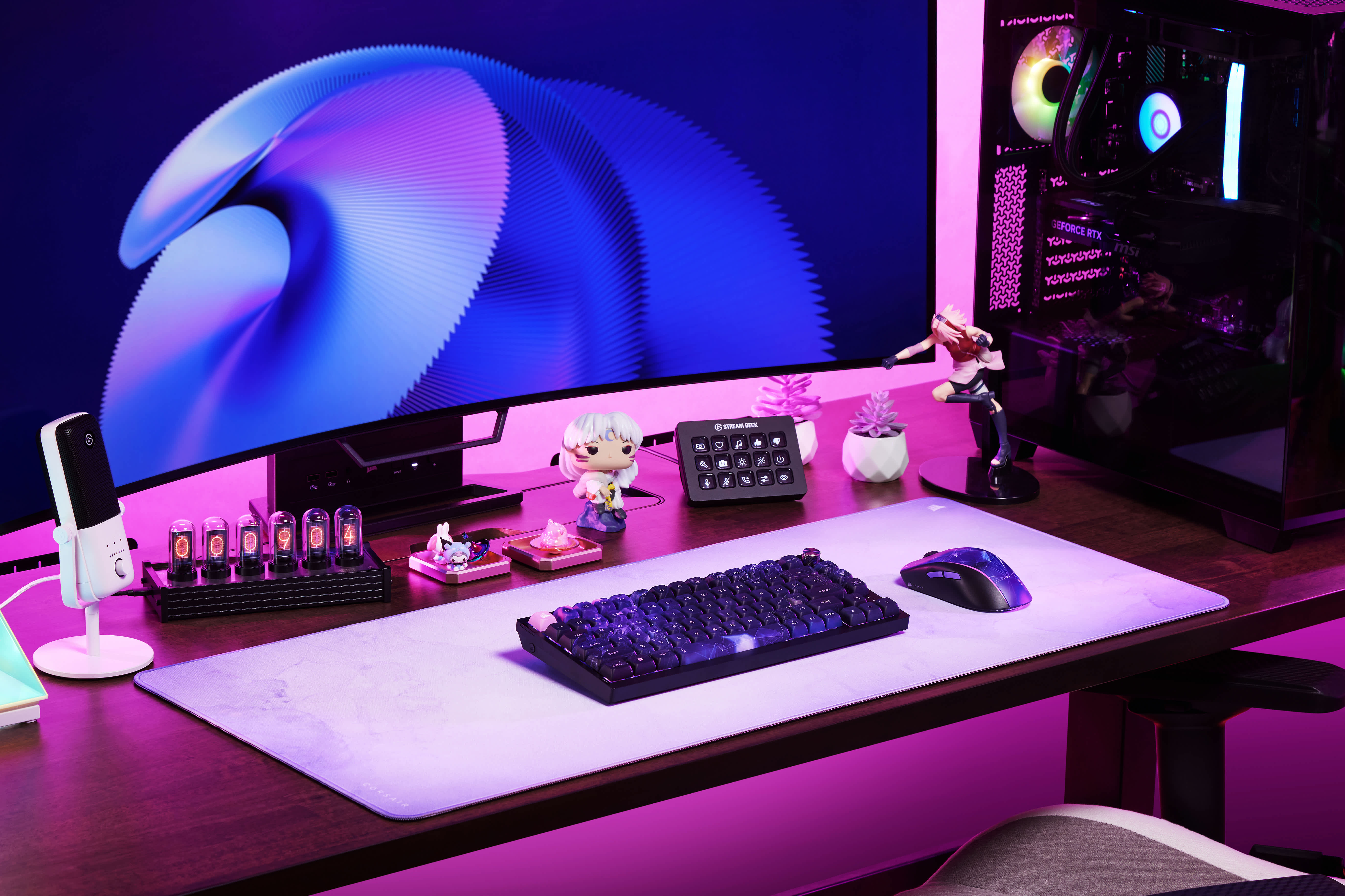 MM300 2XL Anti-Fray Cloth Gaming Mouse Pad - Lavender