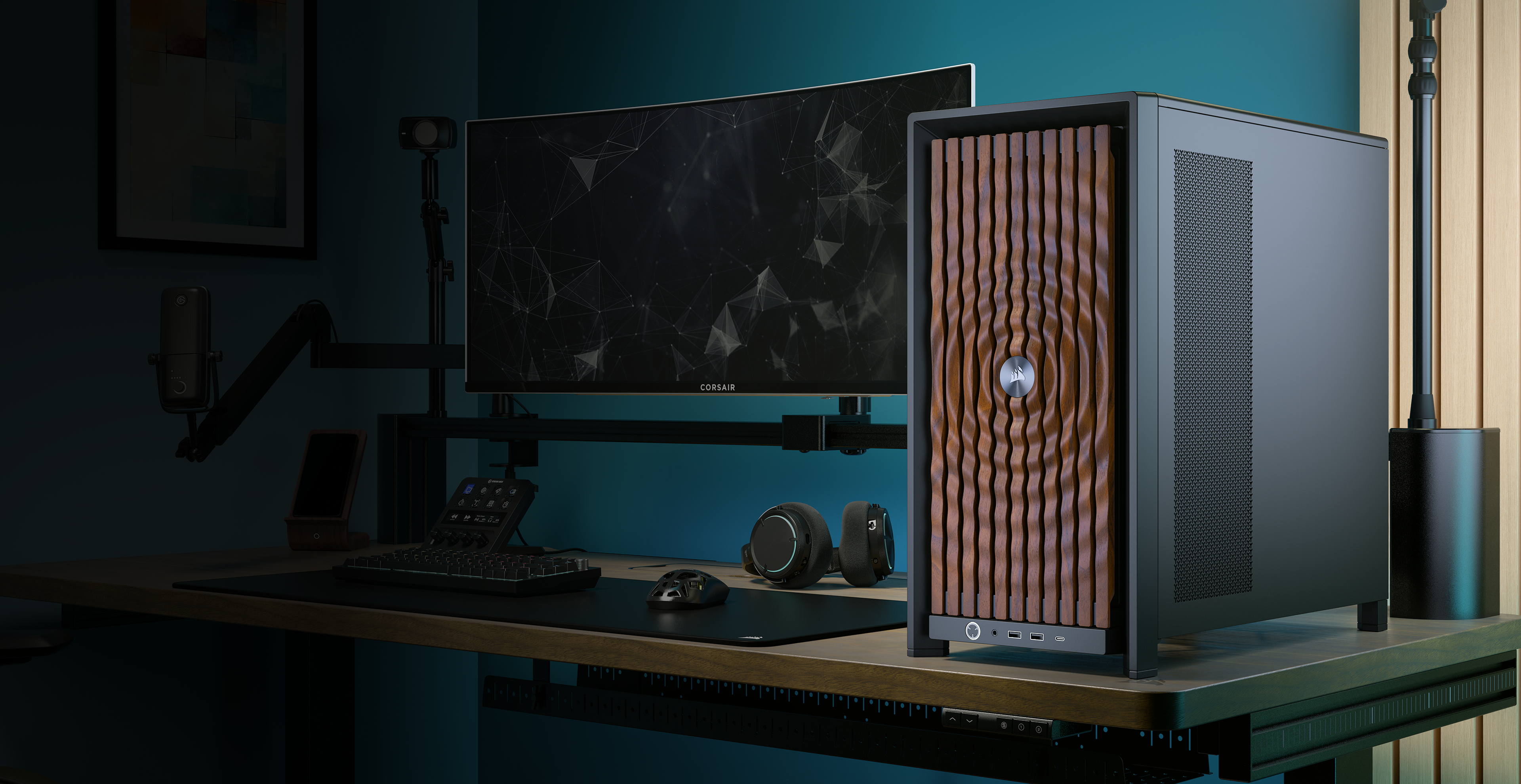 FRAME 4000 Series ELITE WOOD Front Panel - Black/Walnut