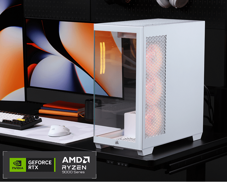 VENGEANCE a7500 Gaming PC -White: AMD Ryzen 7 9800X3D, GeForce RTX