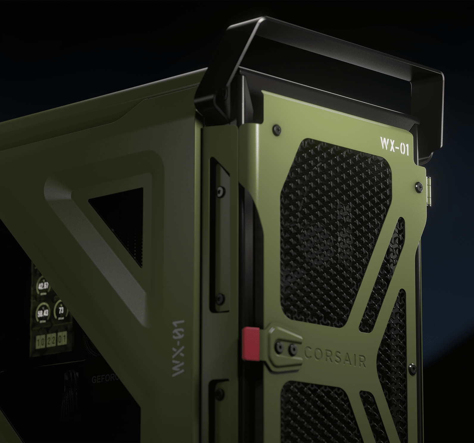 WARTHOG エアフロー ミッドタワーPCケース – オリーブドラブ