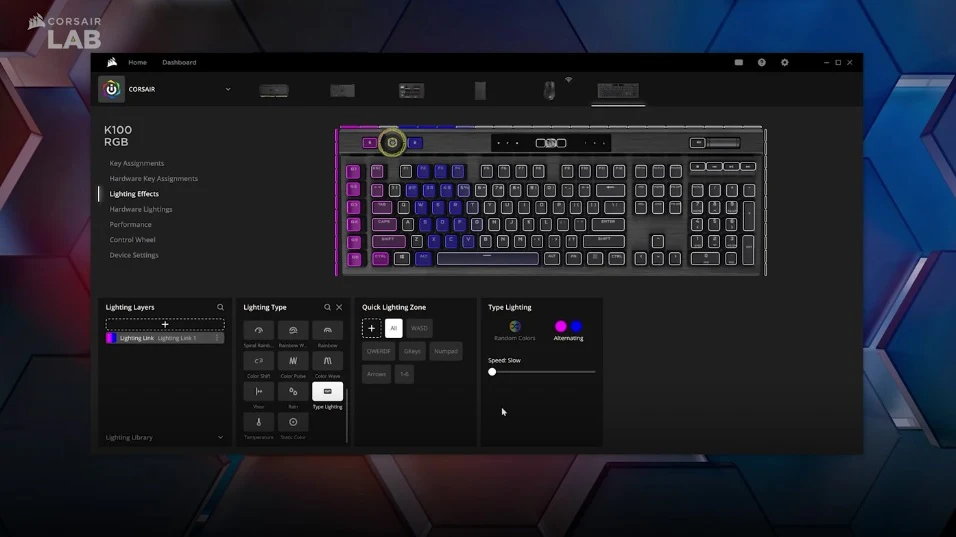 Capture Video Configure Keyboards Gaming Corsair στο ICUE 4