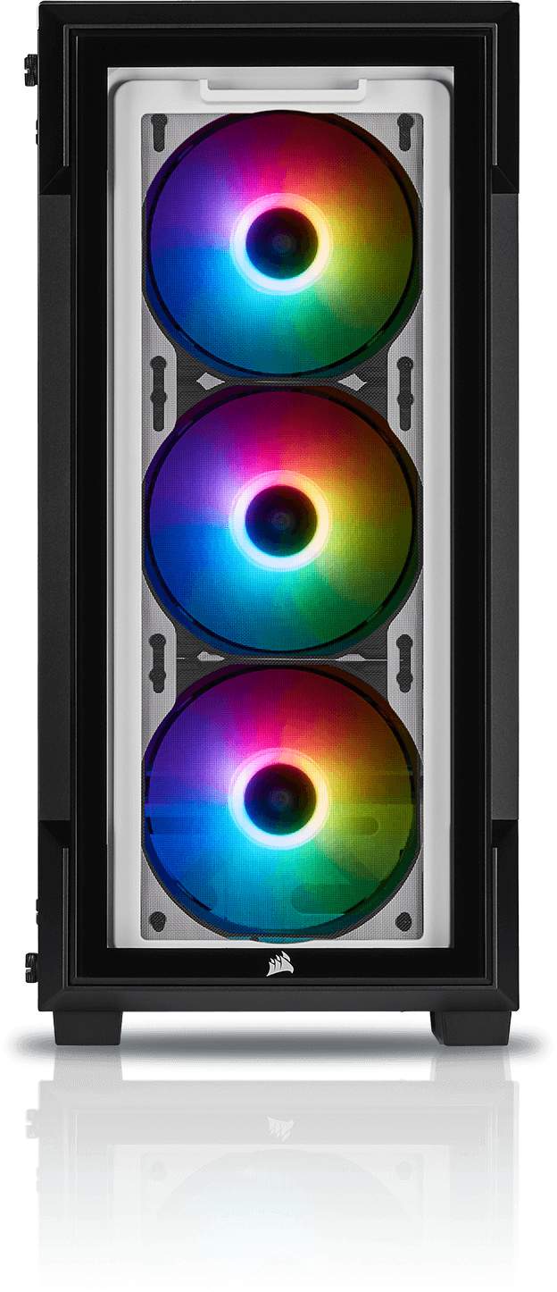 220T RGB 강화 유리 블랙 - SP120 RGB PRO 팬