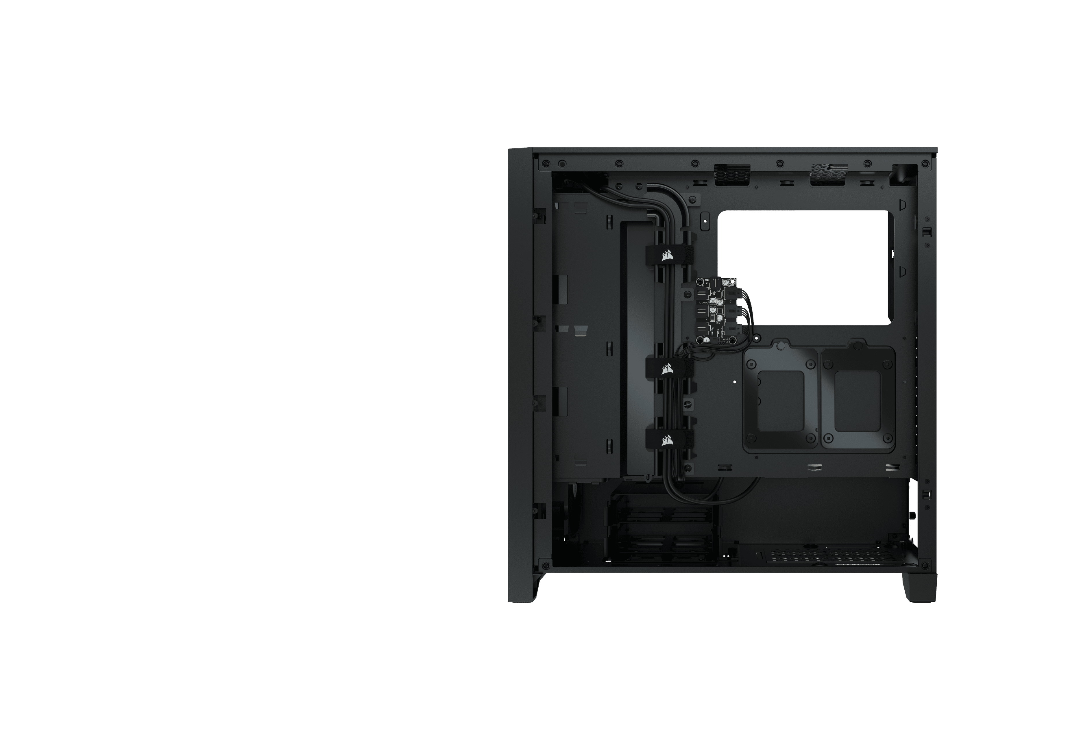 Tour d'ordinateur mi-haute ATX iCUE 4000X RGB de Corsair - Noir