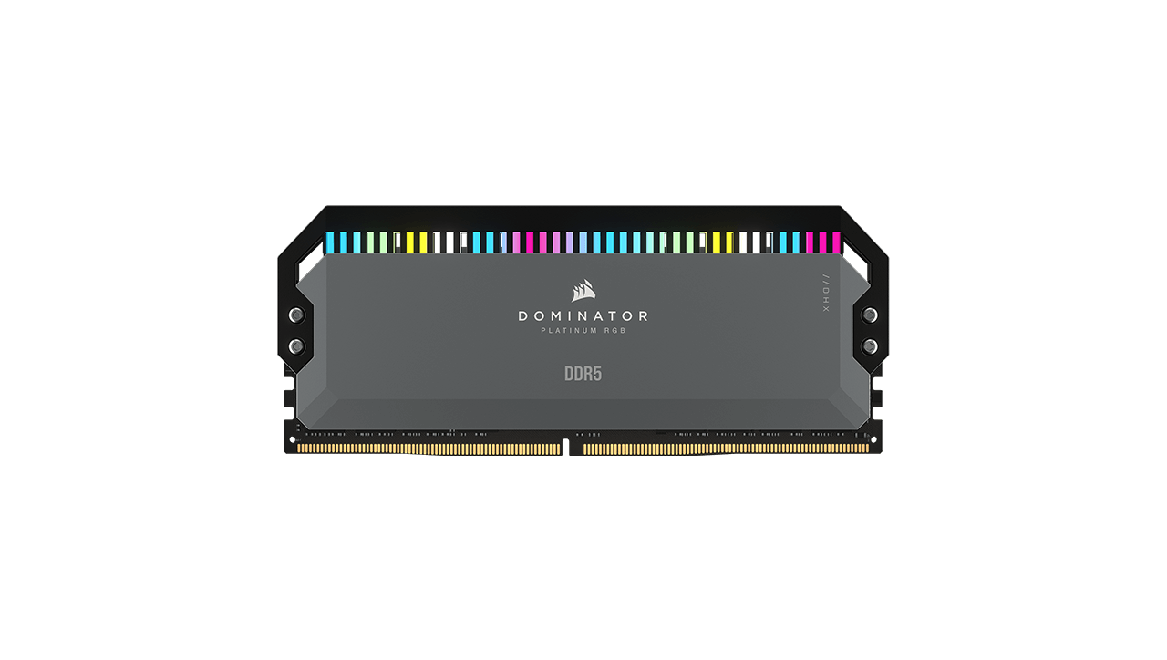 Frente de Dominator Platinum RGB DDR5 RAM
