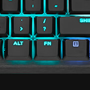 CORSAIR K60 RGB PRO – Untere Reihe im Standardlayout