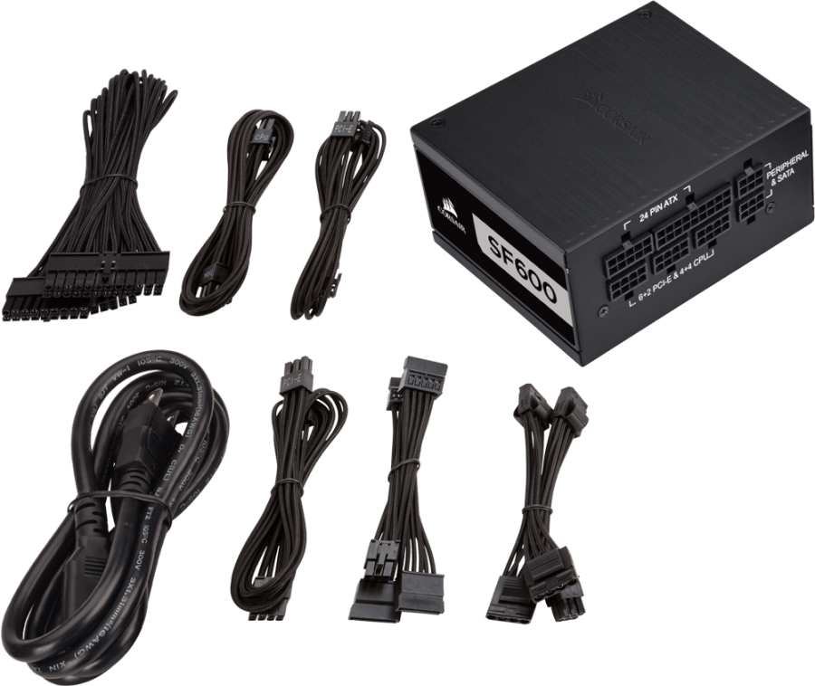 SF Series™ SF600 — 600 ワット 80 PLUS® Platinum 認証高性能 SFX PSU