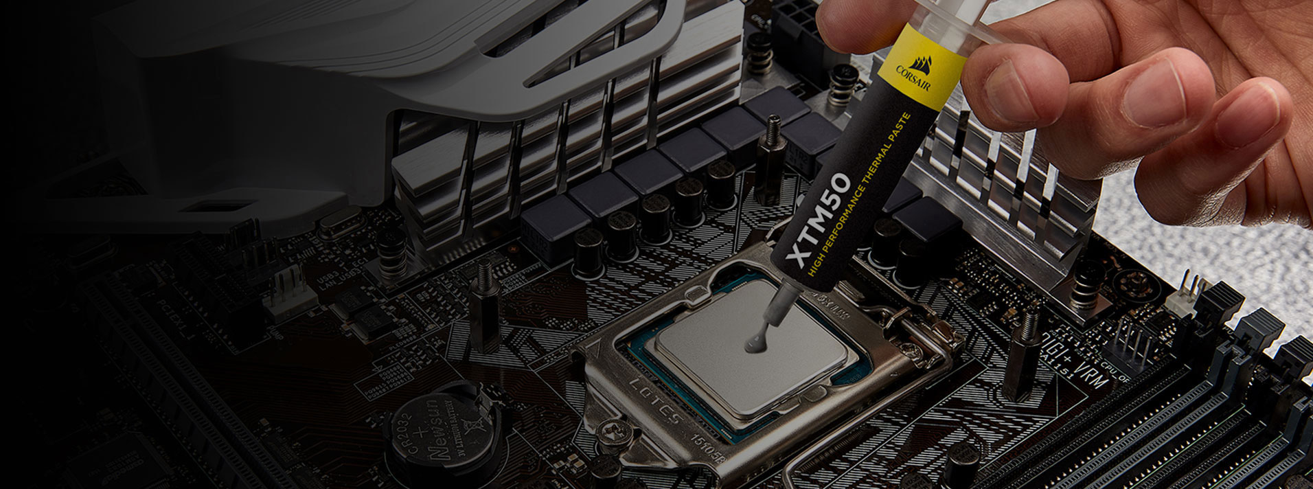 Corsair XTM50, Pâte Thermique Haute Performance, dissipatrice de chaleur,  pour processeur CPU et GPU, Matériau d’interface - 5 Grammes