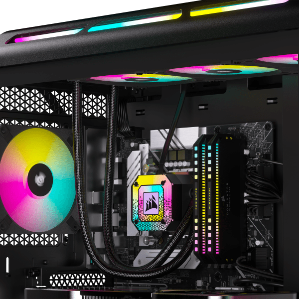iCUE AF120 RGB SLIM 120mm PWM Fluid Dynamic Bearing Fan — Black Single Pack