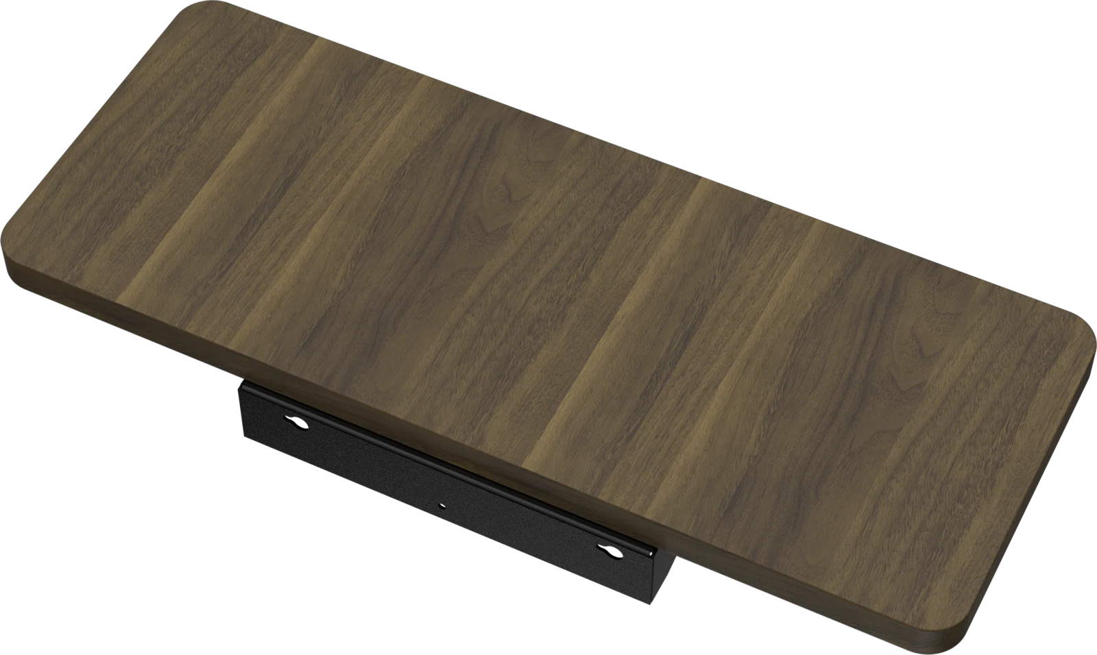 Platform 6 Desk Extension, Wood, Dark Walnut Stain