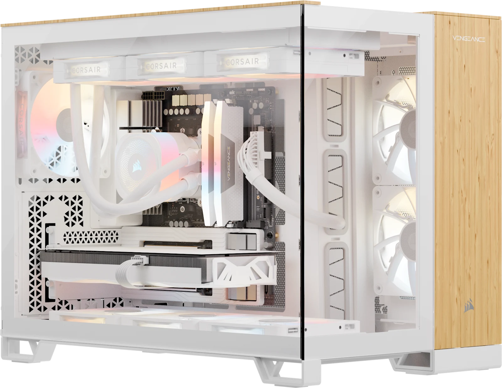 VENGEANCE a5100 Gaming PC - Wood Bright: AMD Ryzen 7 9800X3D