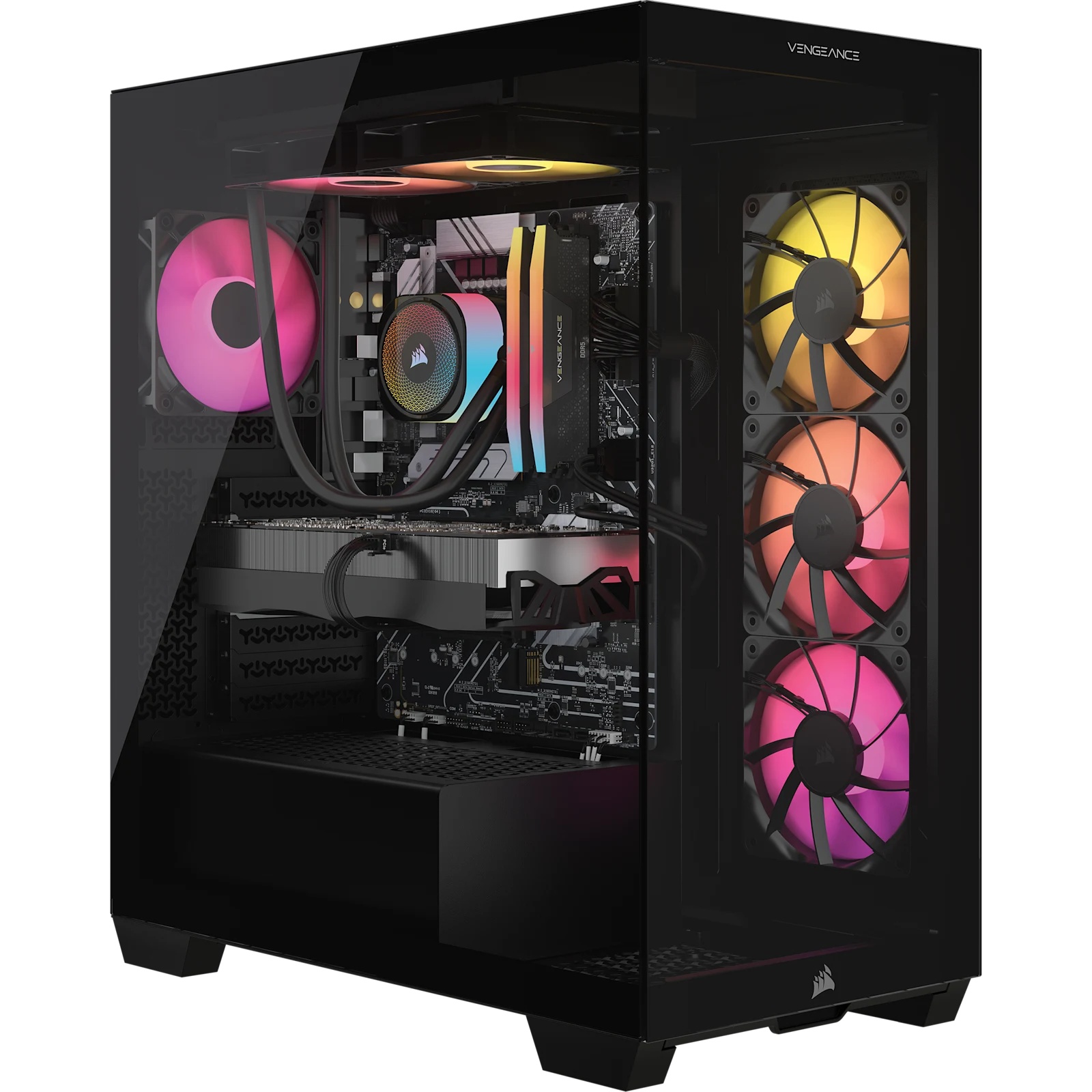 VENGEANCE a7500 Gaming PC: AMD Ryzen 5 9600X, GeForce RTX 5060, 32GB DDR5, 1TB M.2 SSD, Win11 Home