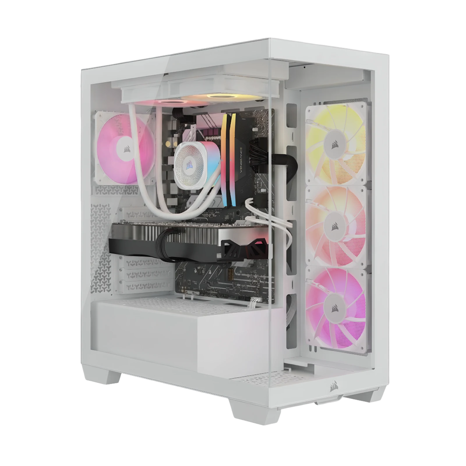 VENGEANCE a7500 Gaming PC - White: AMD Ryzen 5 9600X, GeForce RTX 5060, 16GB DDR5, 1TB M.2 SSD, Win11 Home