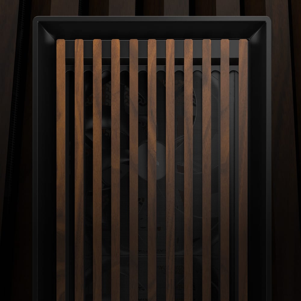 FRAME 5000D WOOD RS Modular Mid-Tower PC Case - Black/Walnut