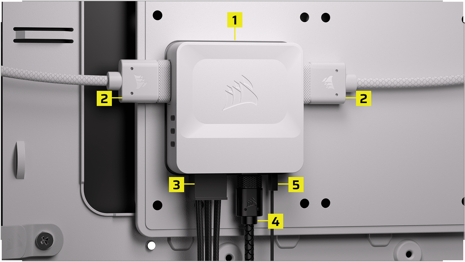 iCUE LINK SYSTEM HUB OVERVIEW | MEDIA | WHITE | iCUE LINK SYSTEM