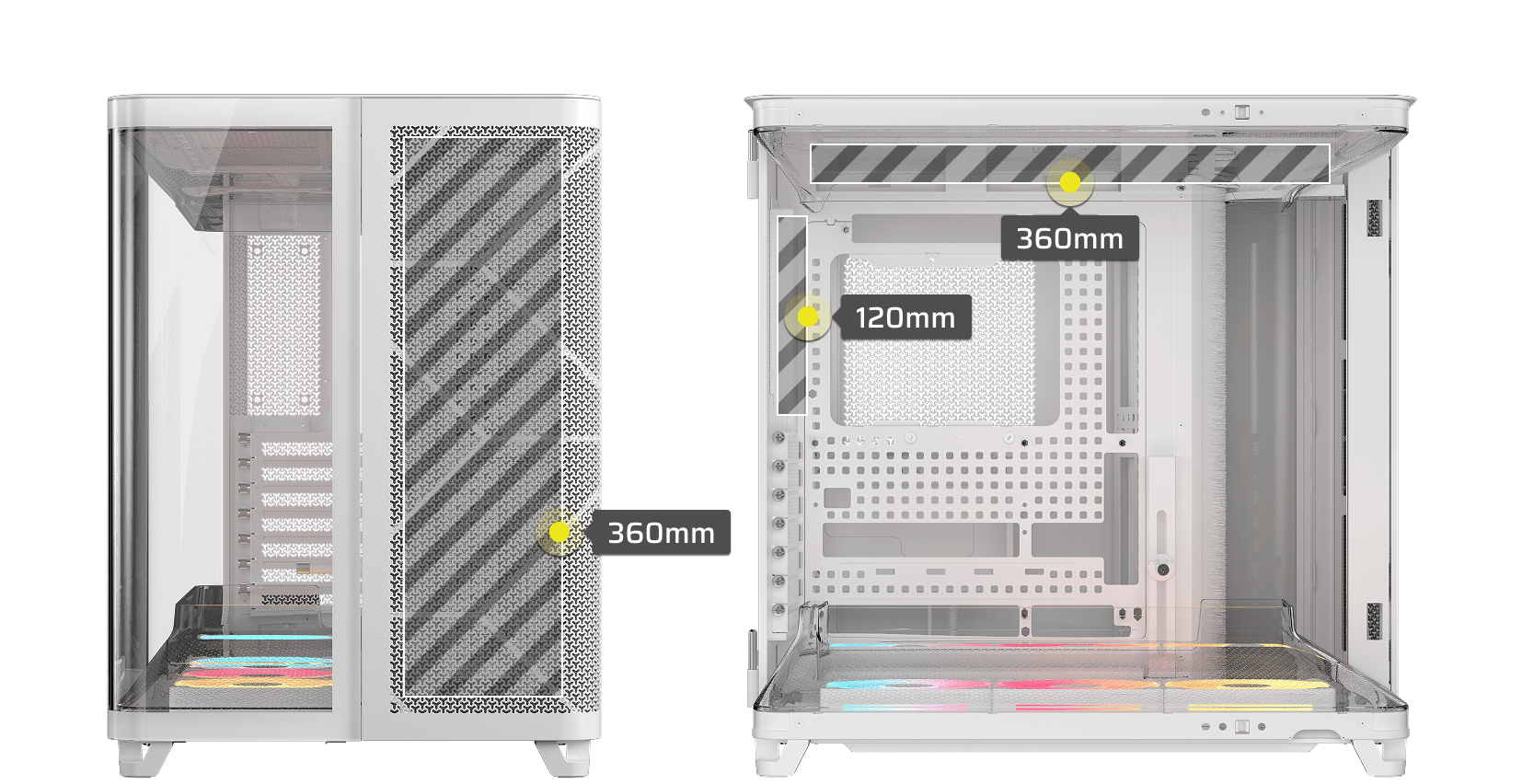 AIR 5400 LX-R RGB iCUE LINK トリプルチャンバー ミドルタワーPC