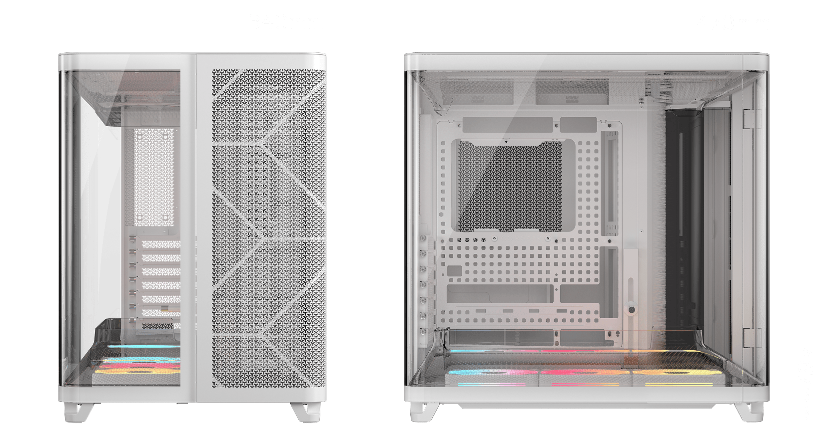 AIR 5400 LX-R RGB iCUE LINK Triple Chamber Mid-Tower PC Case - White