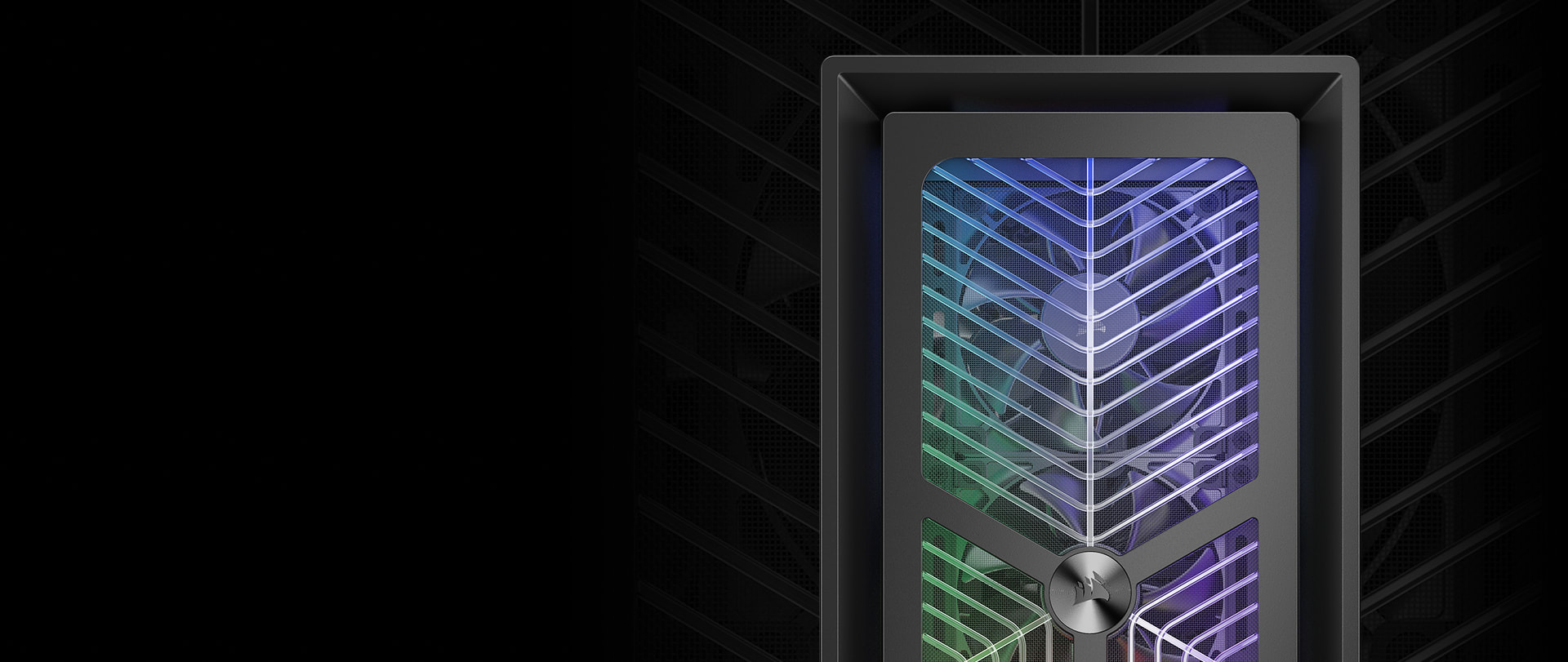 Transparent placeholder image for FRAME 4000X RS Black high airflow RGB front panel media block