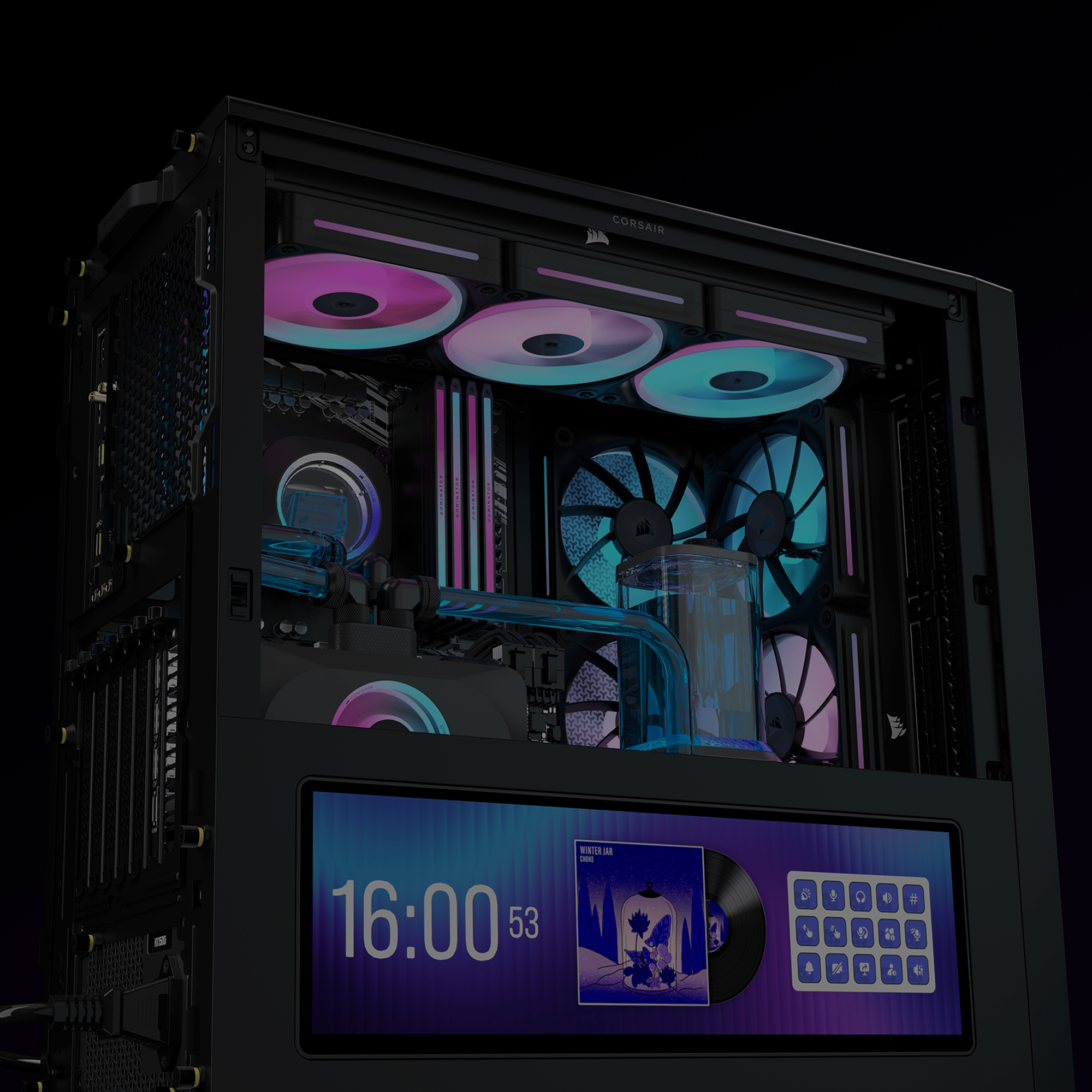 FRAME 4000D LCD RS ARGB Premium Mid-Tower PC Case