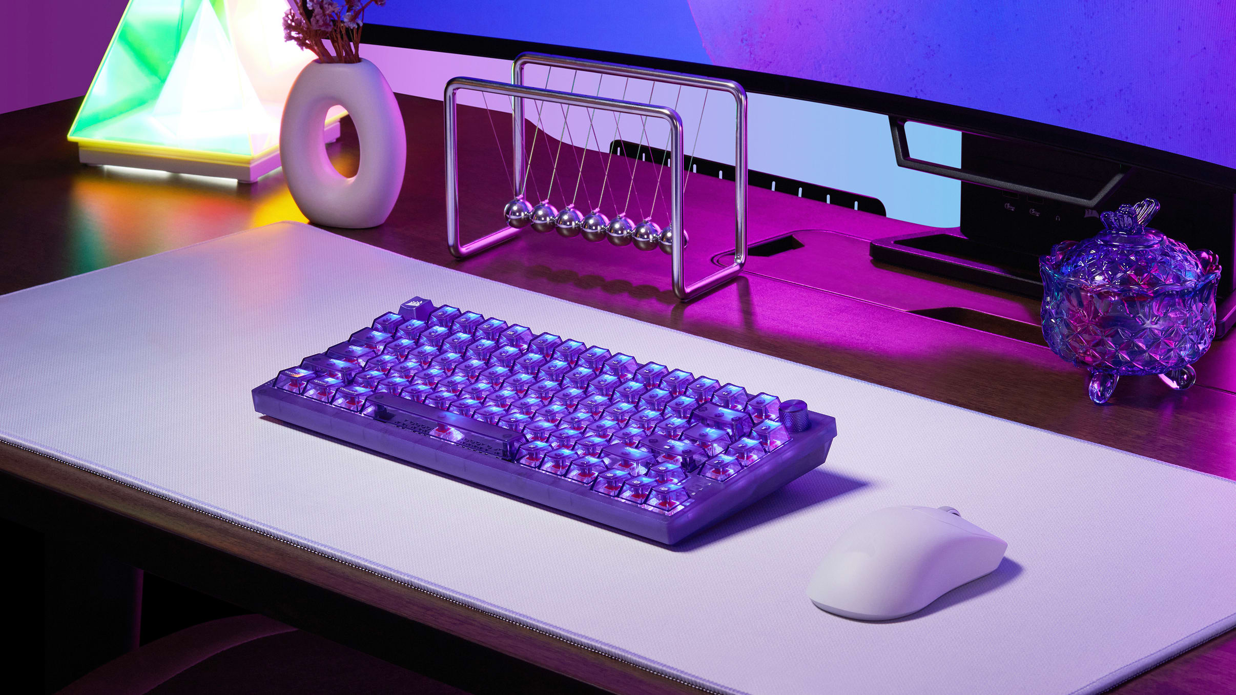 K65 PLUS Wireless Mechanical Gaming Keyboard – Atomic Purple
