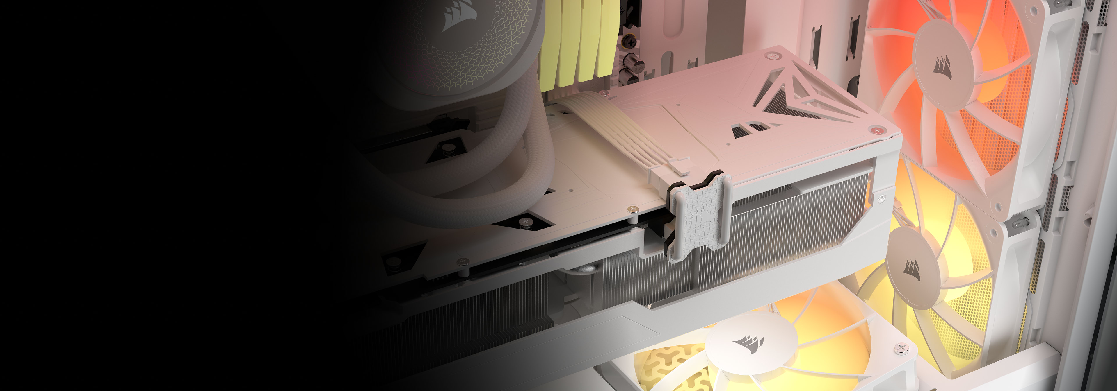Transparent placeholder for 3200D RS ARGB White room for the biggest GPUs feature media block.