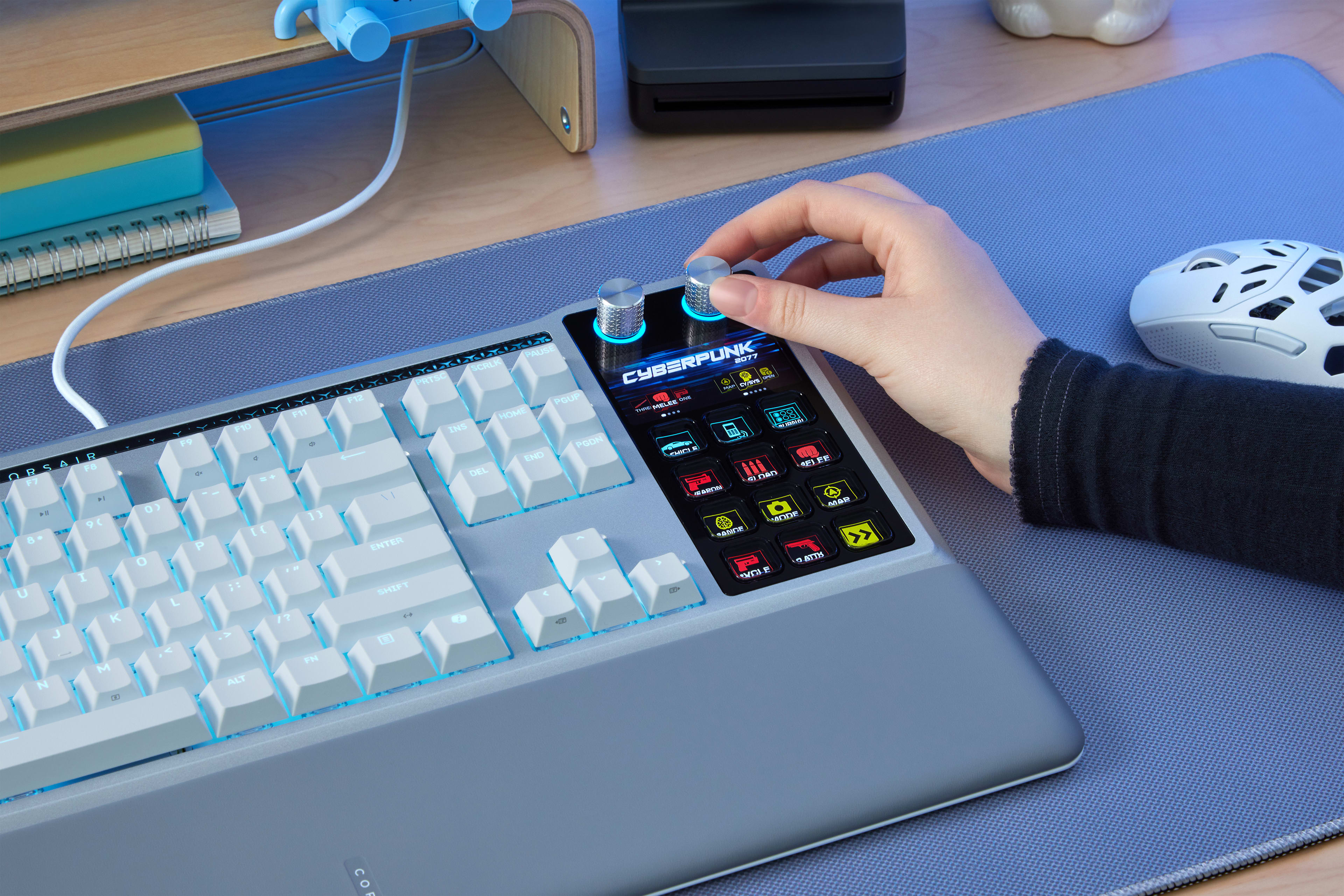 GALLEON 100 SD Stream Deck-Integrated Mechanical Keyboard - White (NA)