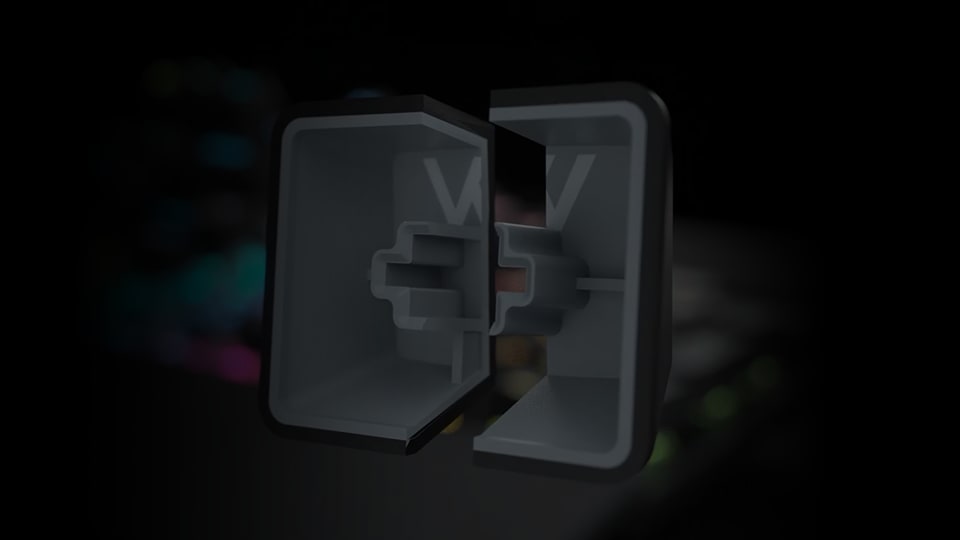 Placeholder spacer image for the CORSAIR K70 PRO Double-Shot PBT keycap feature section