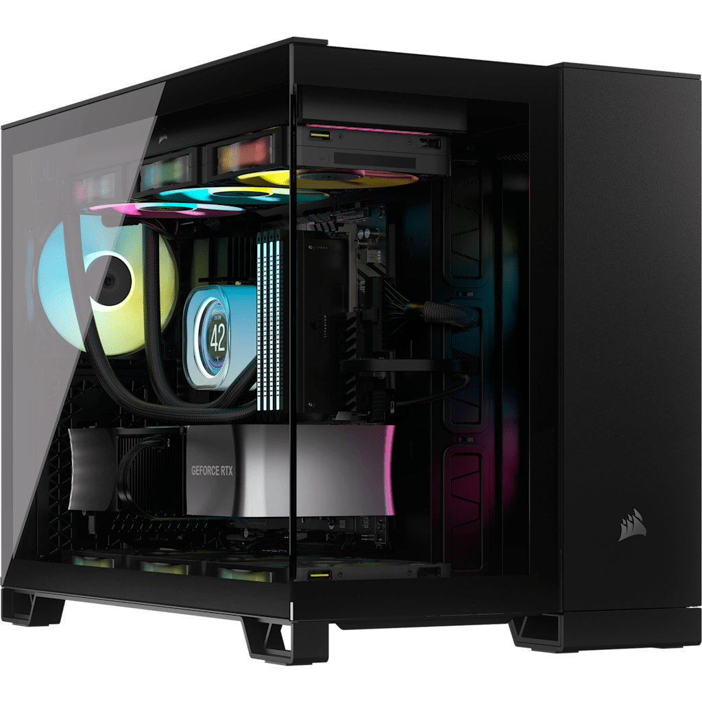 iCUE LINK 2500X RGB Micro ATX Dual Chamber PC Case - Black