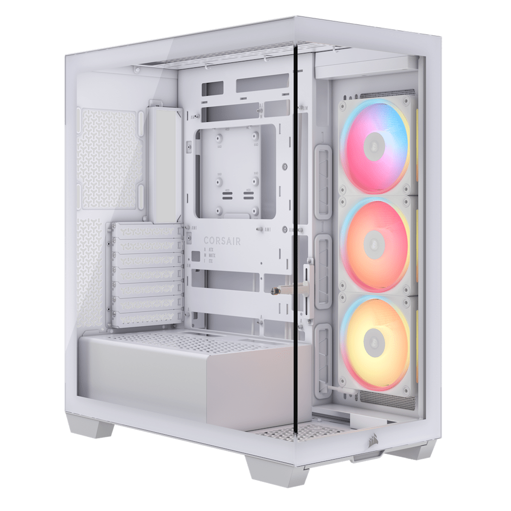 3500X LX-R RGB iCUE LINK Mid-Tower PC Case - White