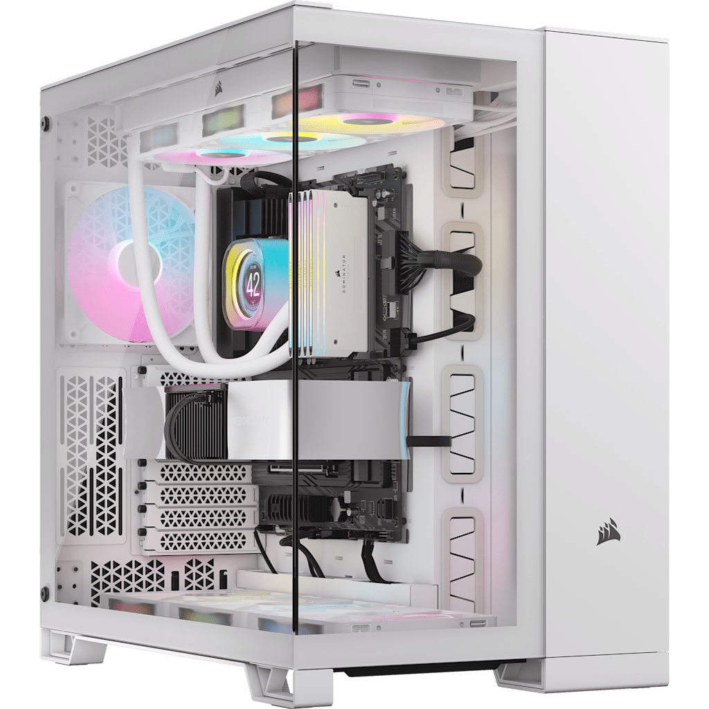 iCUE LINK 6500X RGB Mid-Tower ATX Dual Chamber PC Case - White
