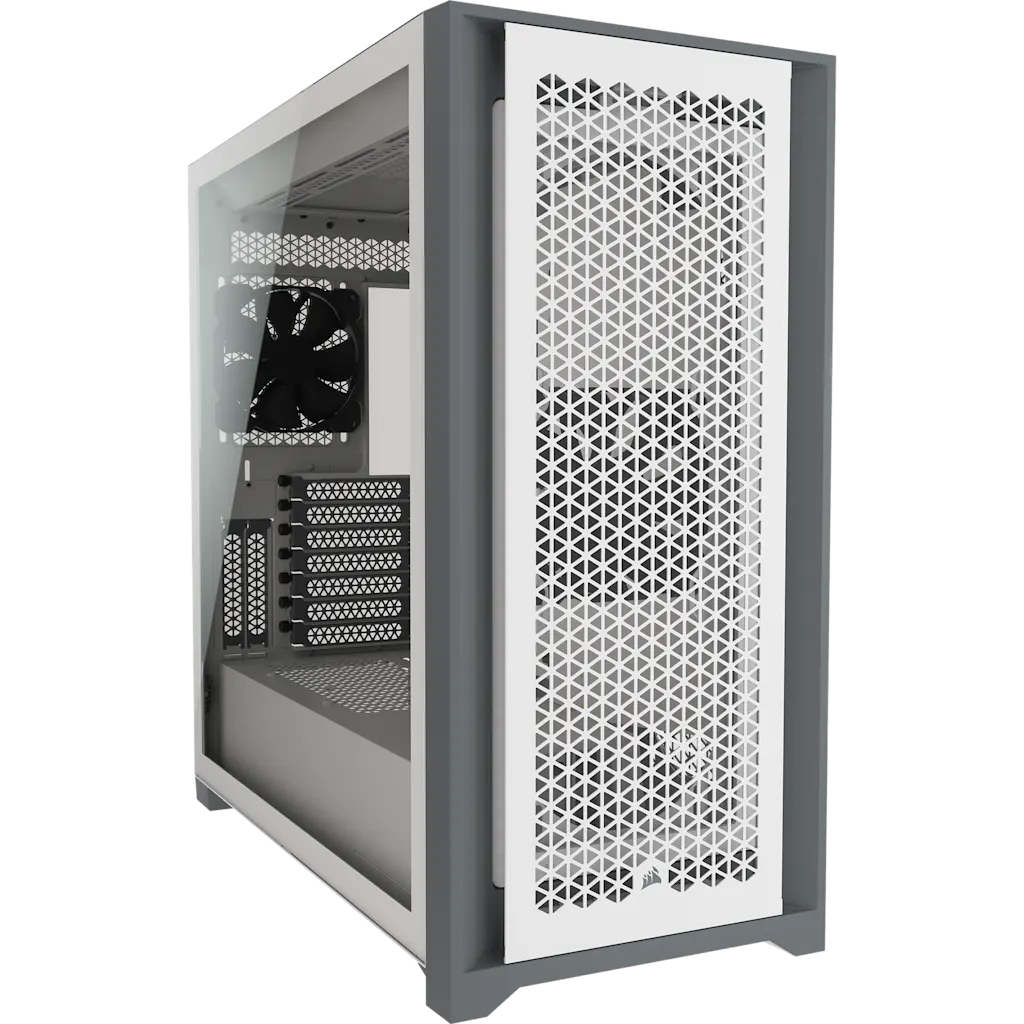 5000D Airflow Tempered Glass Mid-Tower ATX PC Case — White
