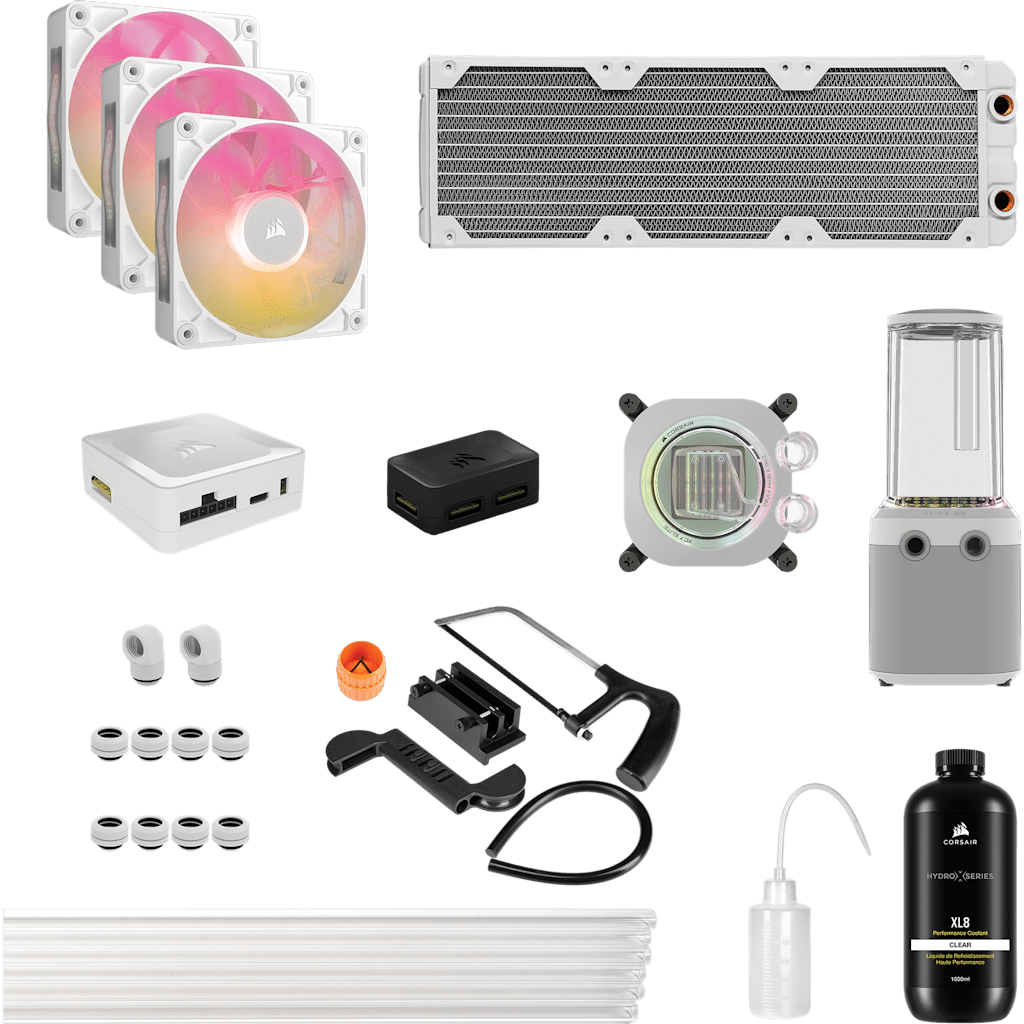 Hydro X Series iCUE LINK XH505i RX 360 RGB Custom Cooling Kit - White
