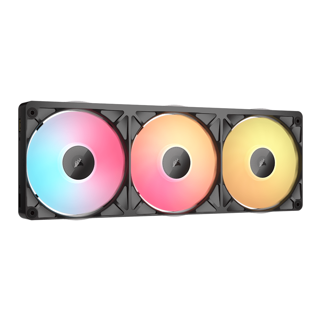 iCUE LINK RX360 II Unified Frame RGB PWM PC Fans Starter Kit with iCUE LINK System Hub