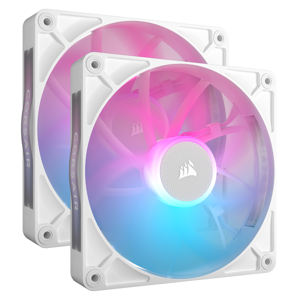 iCUE LINK RX140 RGB 140mm PWM Fan Twin Starter Kit - White